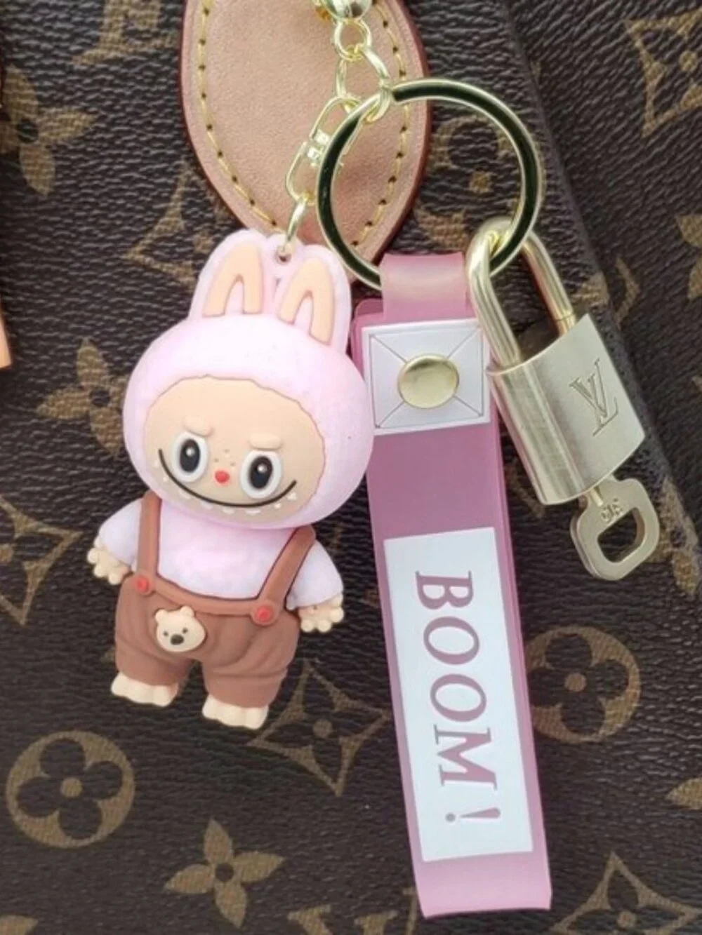 Louis Vuitton Authentic Gold Lock 🔒 Unbranded Labubu Keychain Charm for Bags